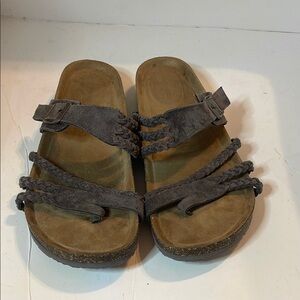 Maurices Gray Braided Strap Sandals
